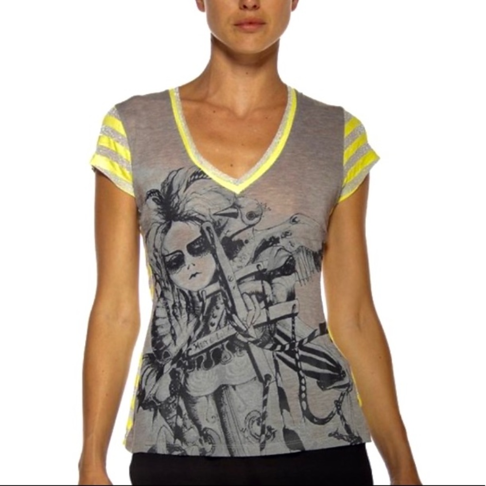Nuvula Unique T-Shirt Top in Yellow/Gray combo 💛
